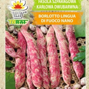 Fasola szparagowa dwubarwna karłowa Borlotto Lingua di Fuoco Nano